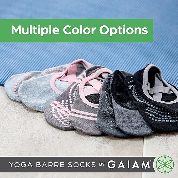 Gaiam Grippy Yoga-Barre Socks 2Pk Dovetail