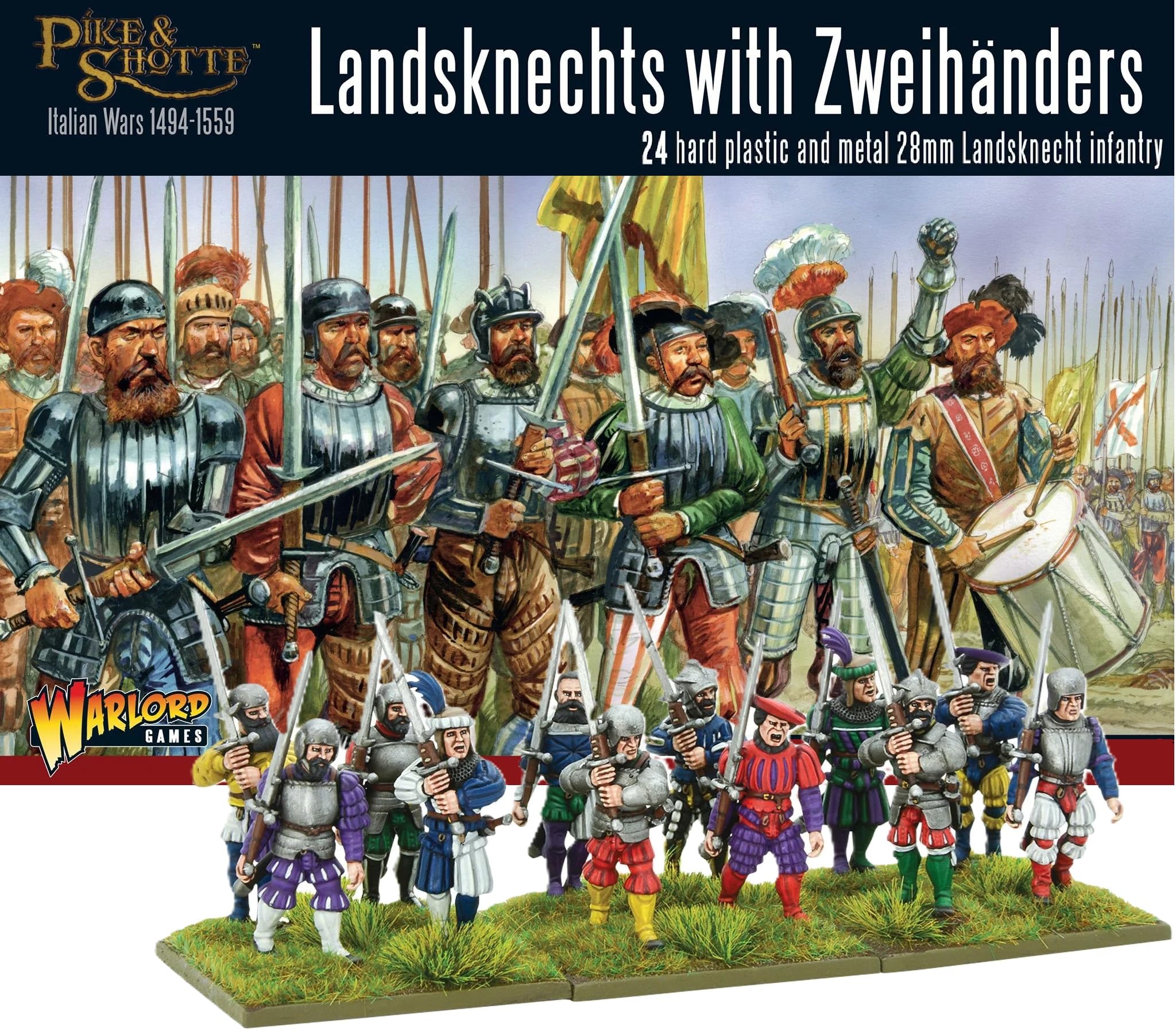 Warlord Games, Pike and Shotthe - Landsknechts with Zweihanders, Wargaming Miniatures É