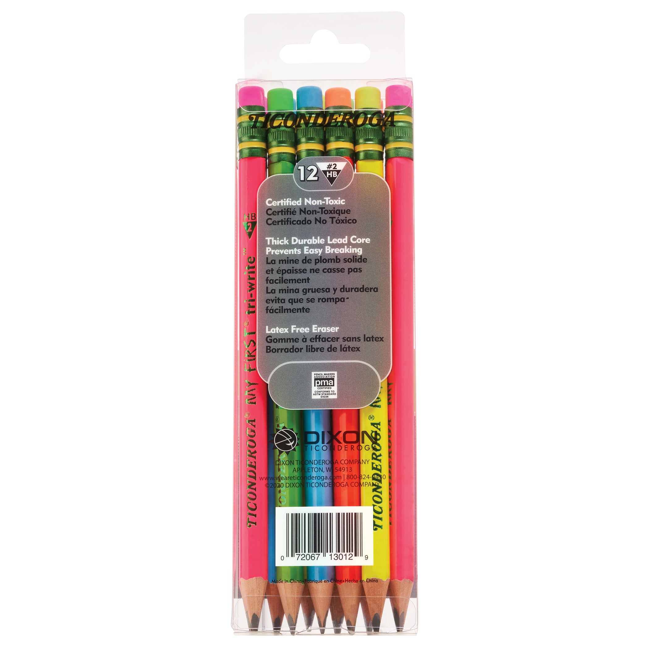 My First® Tri-Write™ Wood-Cased Pencils, Neon Assorted, 12 Count