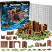 Monster Adventure Terrain 3D Interchangeable Builder System - 195pc Painted Palisade Set w Base - Build Modular Worlds in a Snap & Elevate Your Campaign - Compatible with DND Dungeons & Dragons