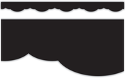 Black Fancy Scallops Border Trim