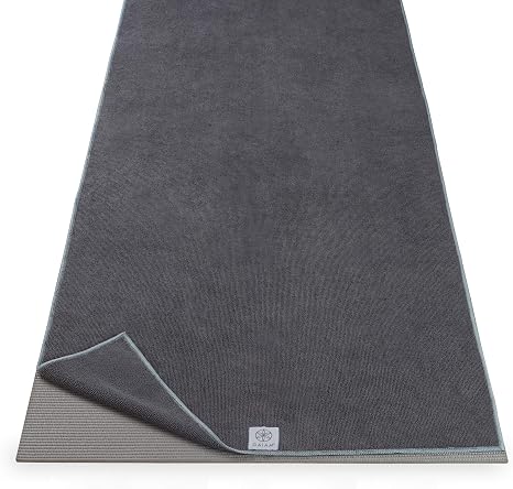 Gaiam Yoga Mat Towel Folkstone Grey