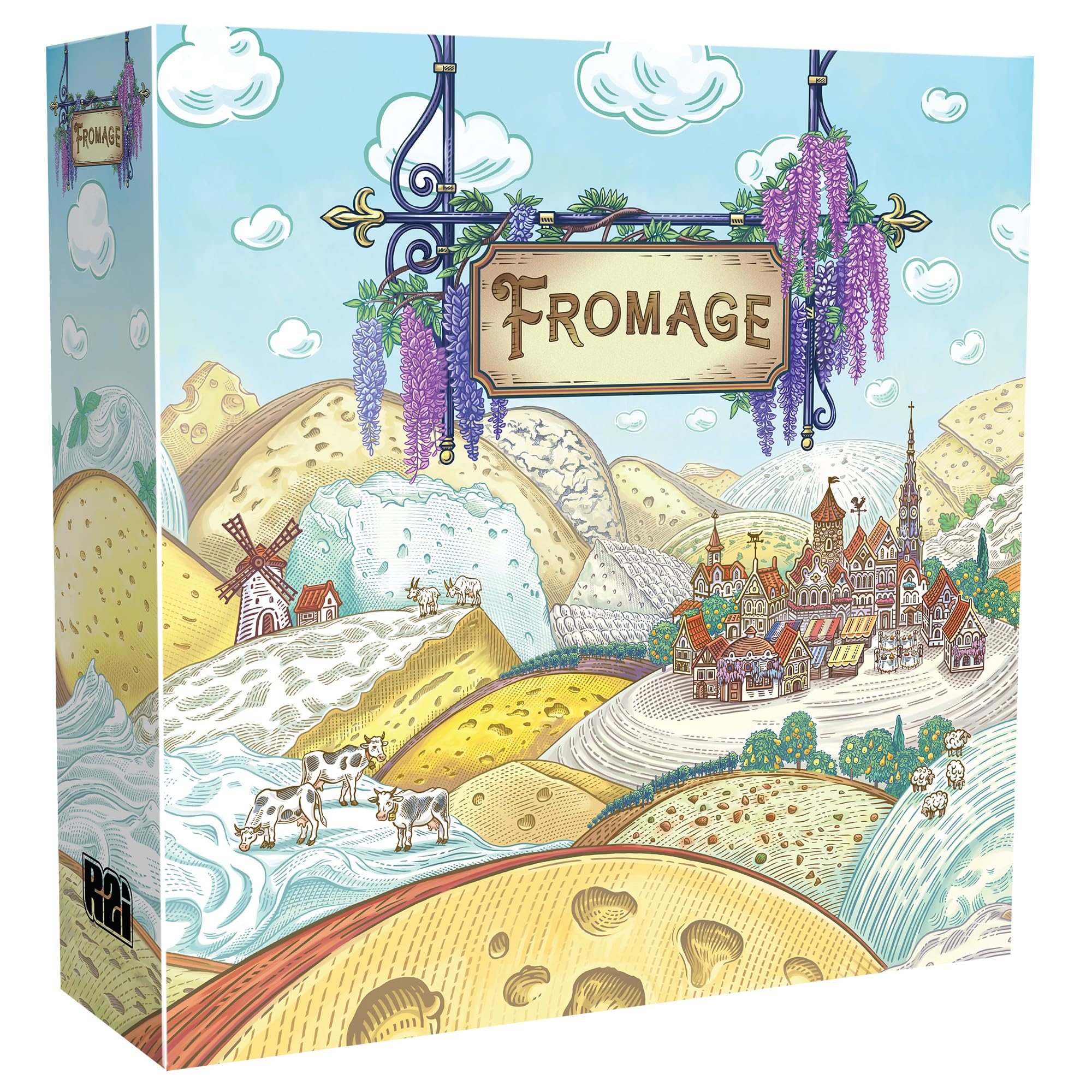 Fromage Board Game - French Cheesemaking Strategy Game, Worker-Placement, Resource Management Game for Teens & Adults, Ages 14+, 1-4 Players, 30 Minute Playtime, Made by R2i Games