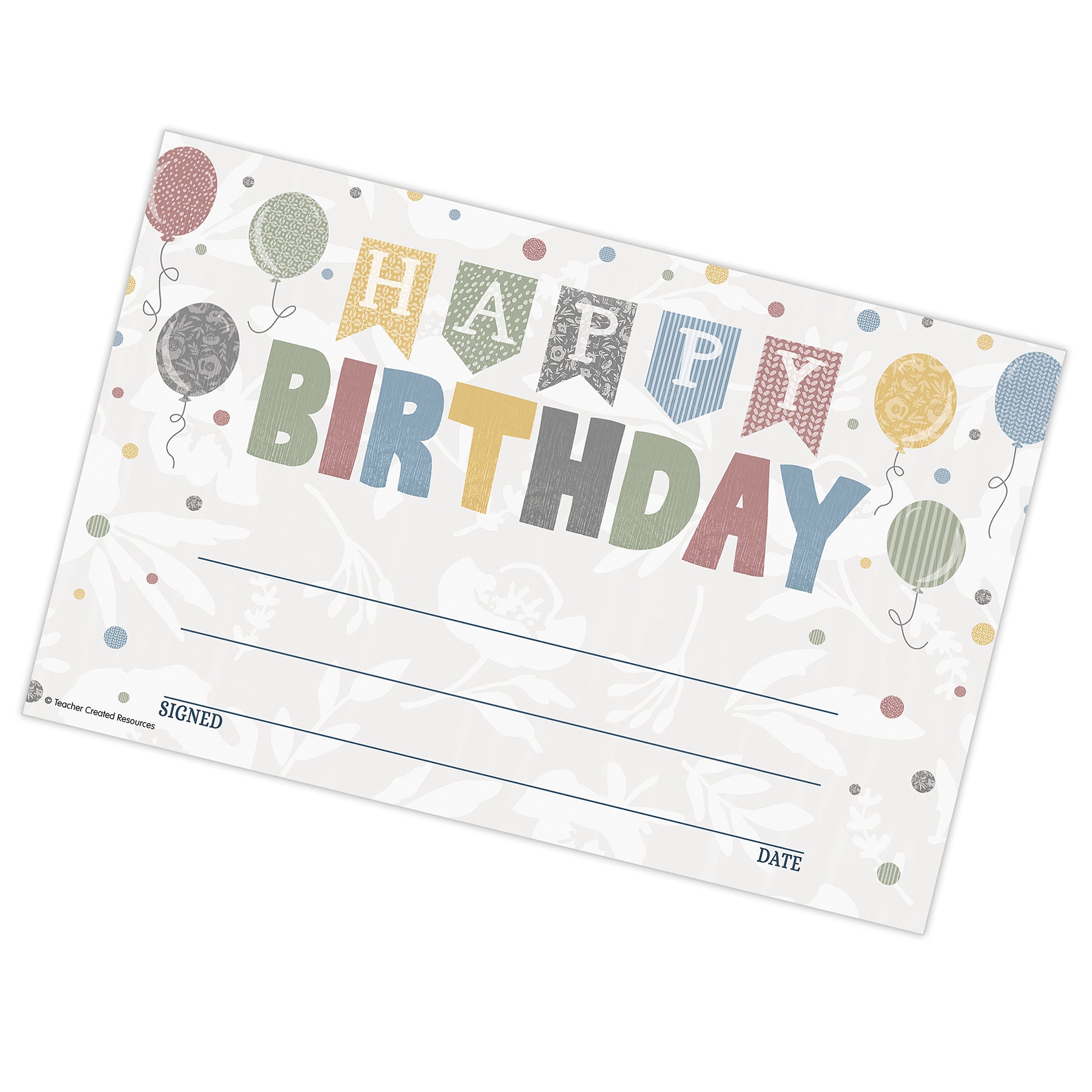 Classroom Cottage Happy Birthday Awards, Pack of 30