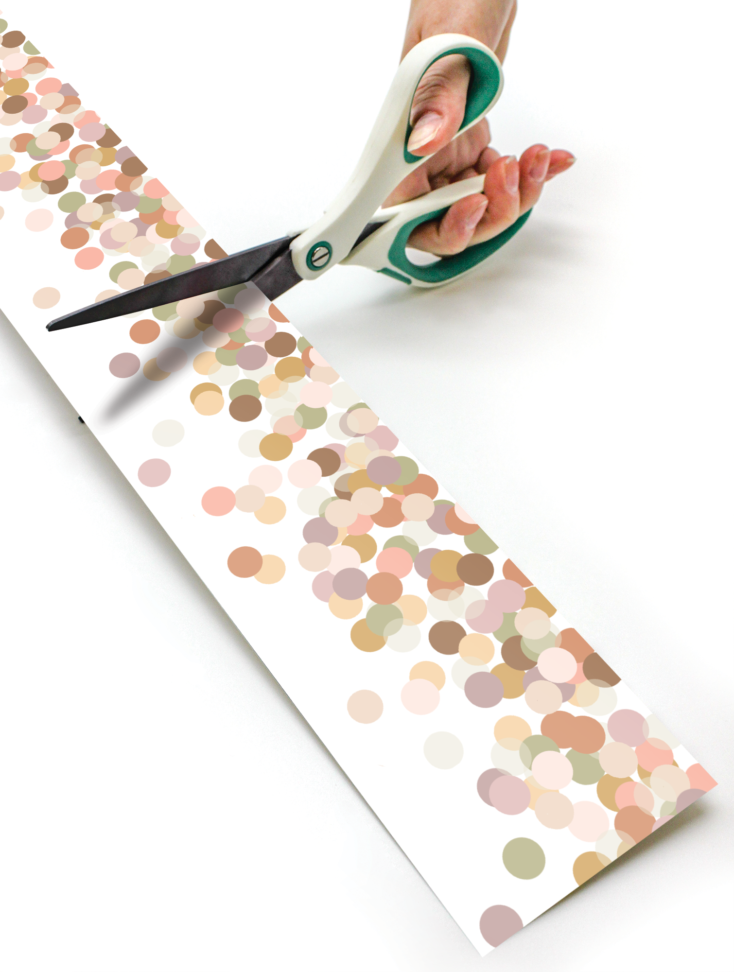 Calming Confetti Straight Rolled Border Trim