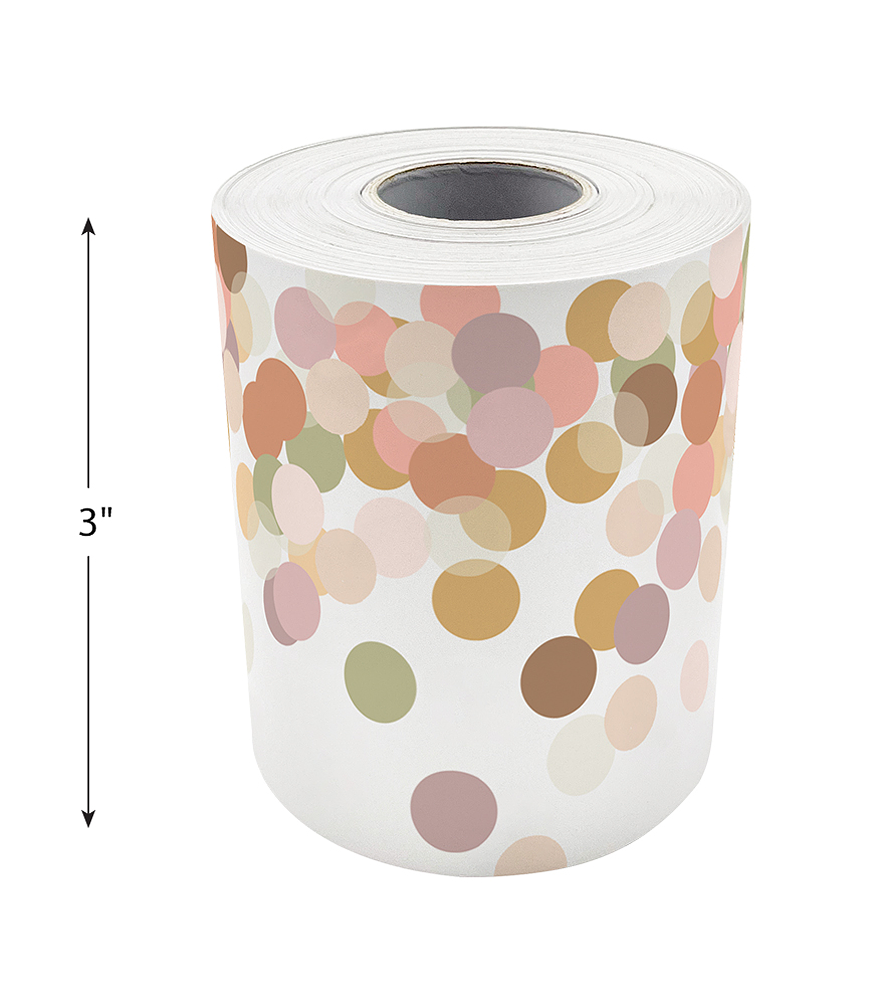 Calming Confetti Straight Rolled Border Trim