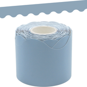 Cottage Blue Scalloped Rolled Border Trim