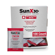 SunX30 Lotion Packets, 100/Box