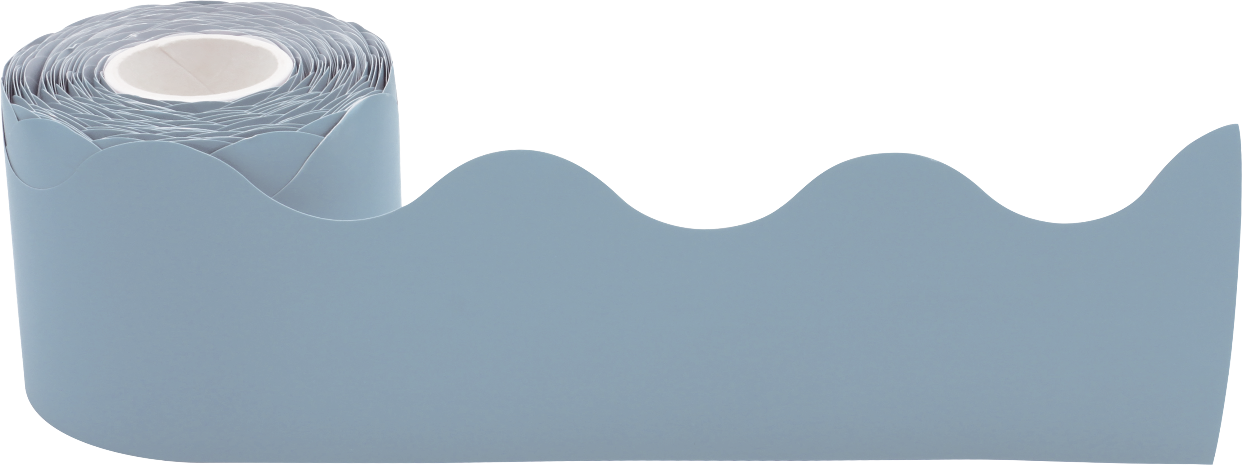 Cottage Blue Scalloped Rolled Border Trim