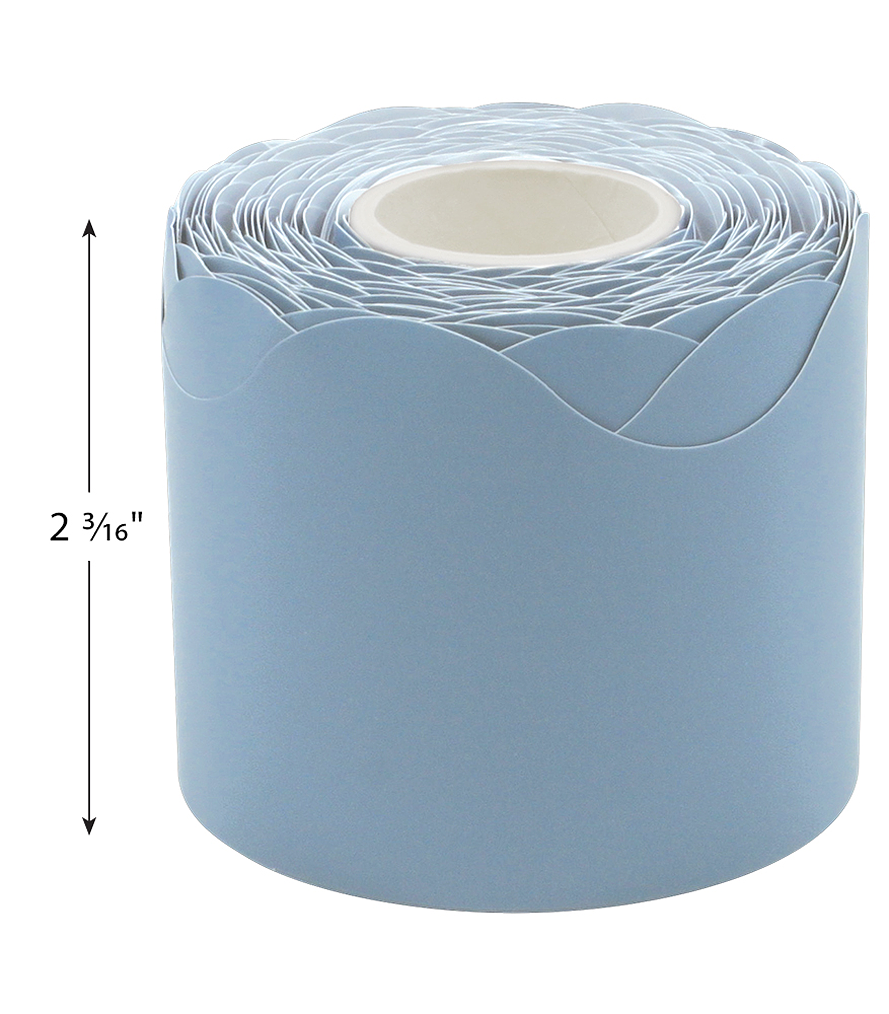 Cottage Blue Scalloped Rolled Border Trim