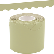 Olive Green Scalloped Rolled Border Trim