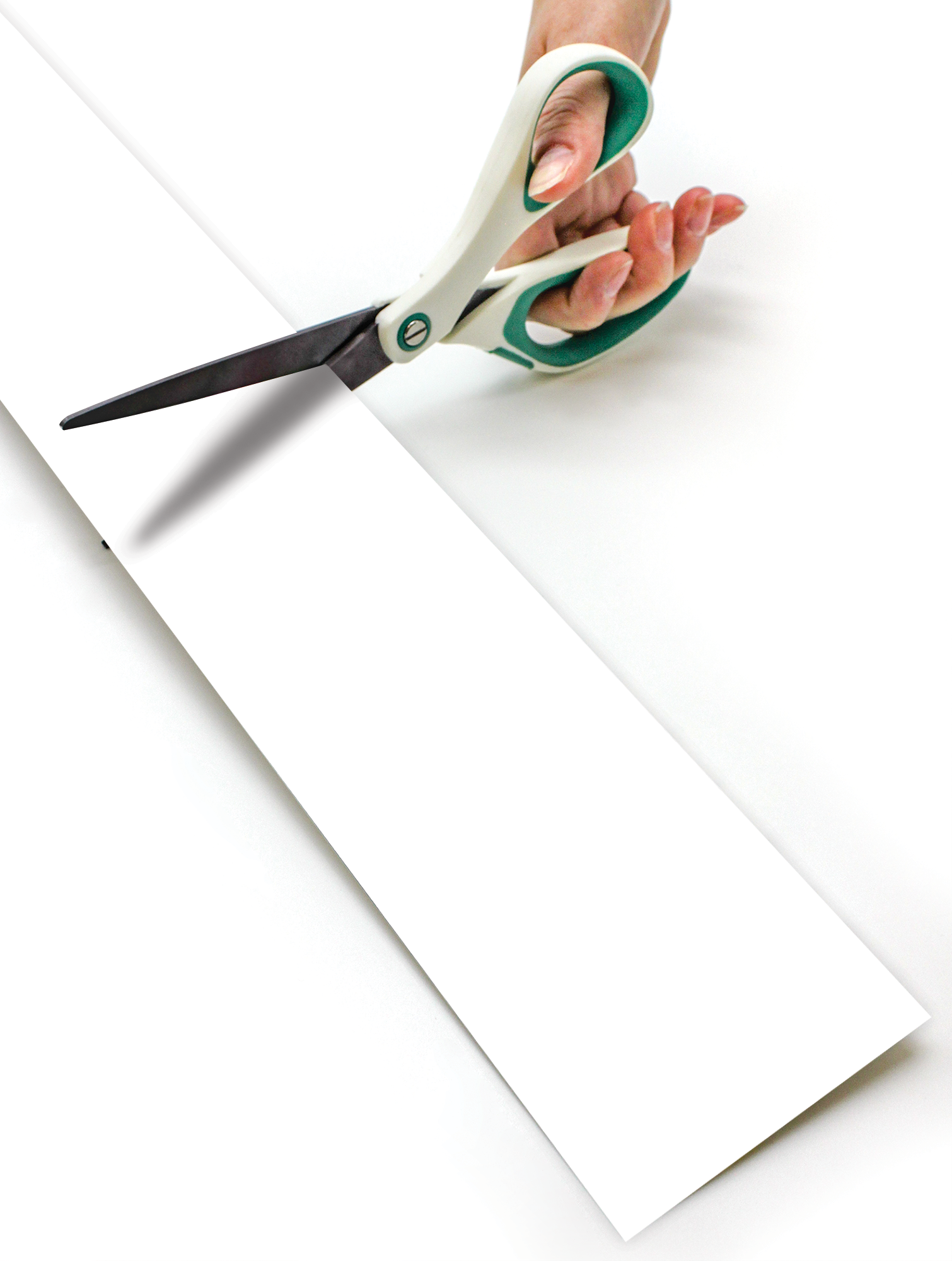 White Straight Rolled Border Trim