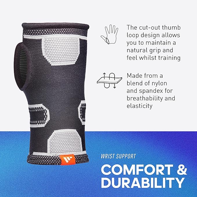 Adidas Premium Knitted Wrist Support Sleeve, Ergonomic Compression Sleeve - M