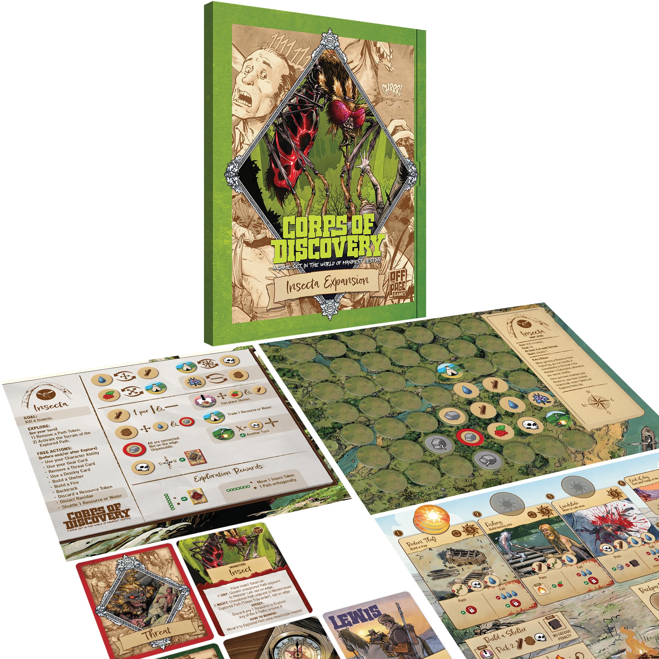 Corps of Discovery: Insecta Expansion – Giant Insect Encounter for The Cooperative Board Game | 1–4 Players