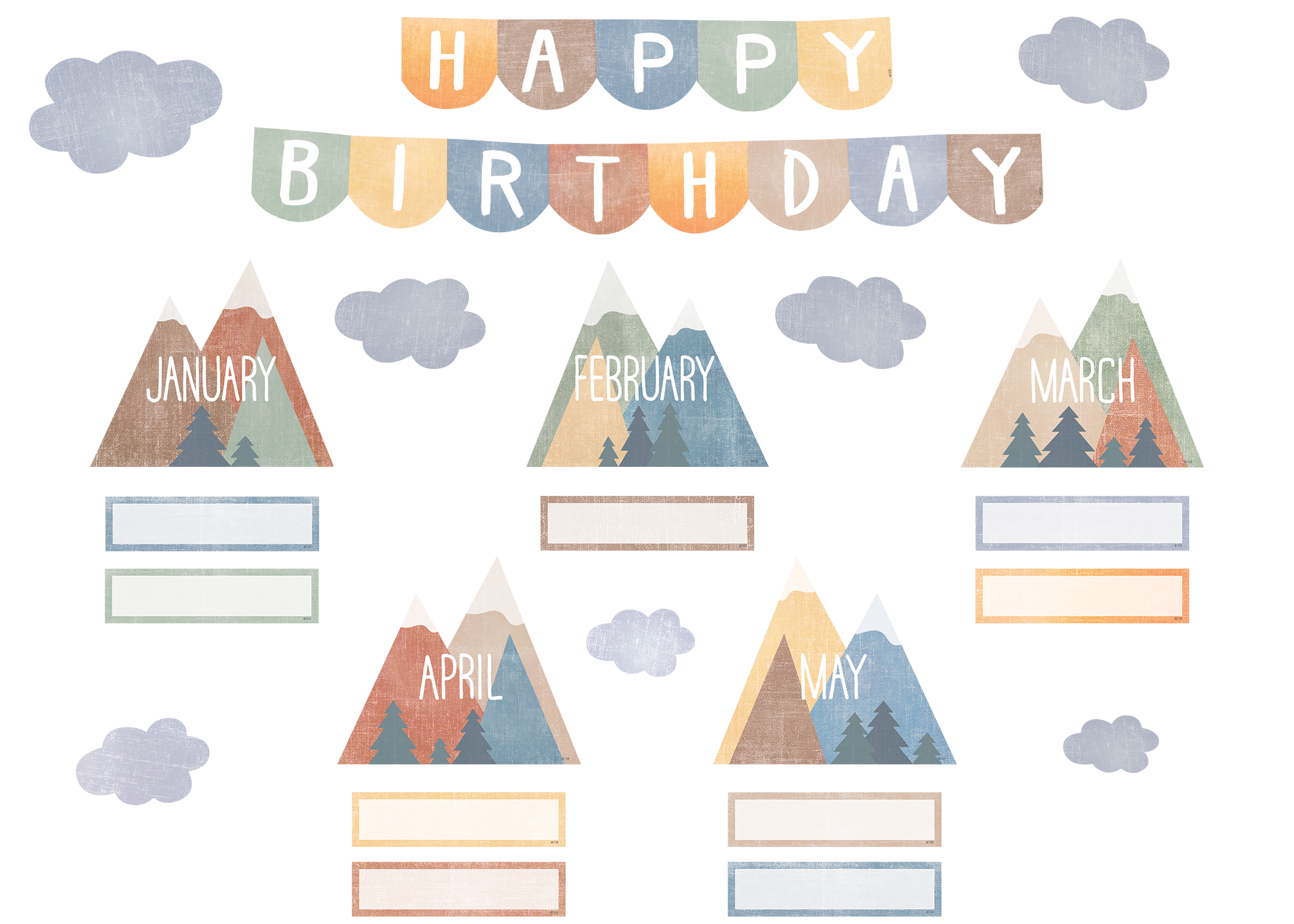 Moving Mountains Happy Birthday Mini Bulletin Board