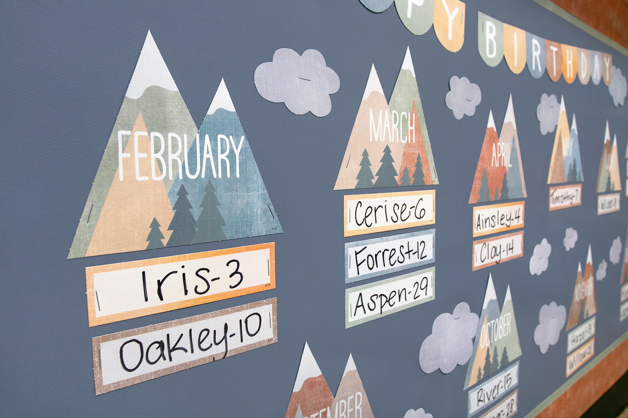 Moving Mountains Happy Birthday Mini Bulletin Board