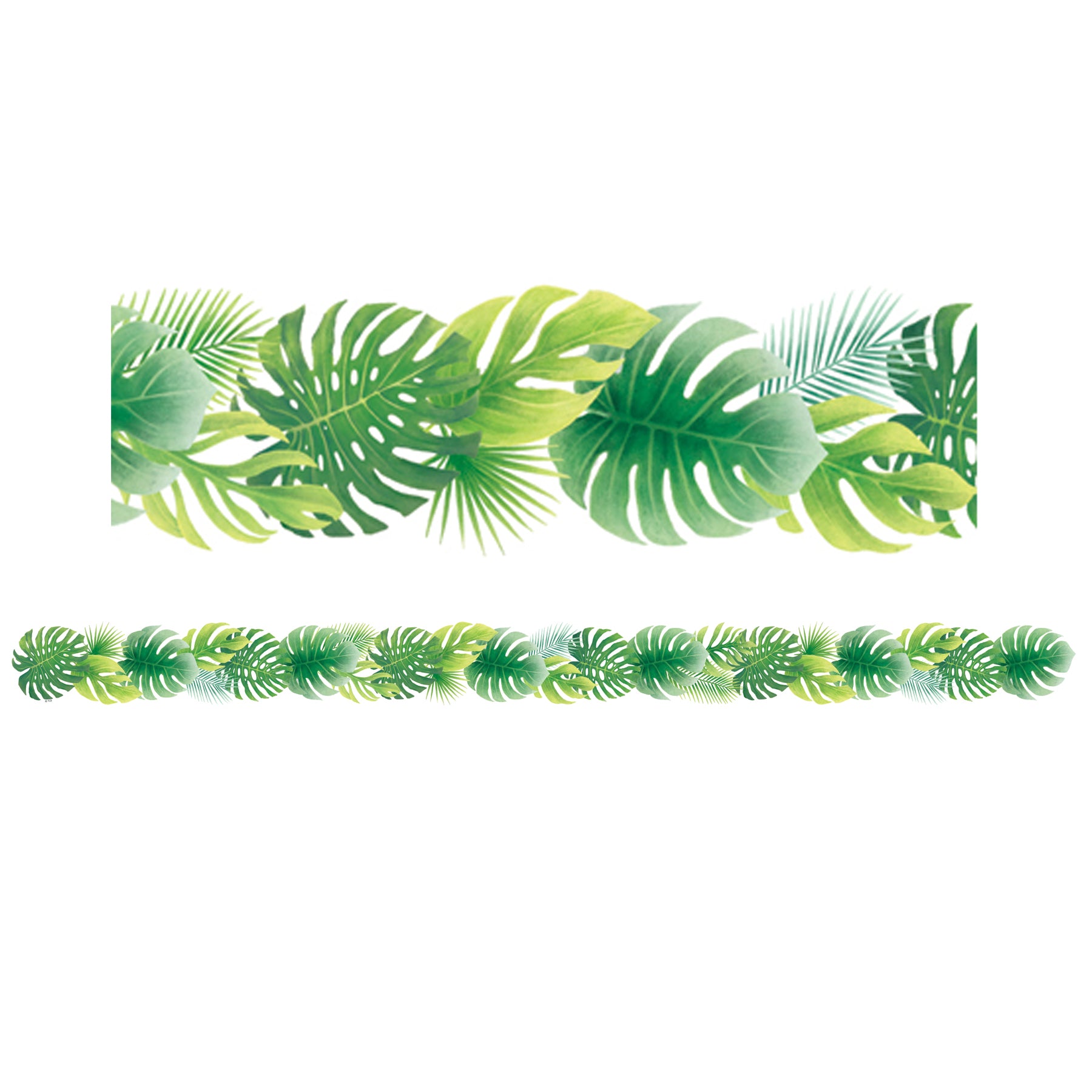 TROPICAL LEAVES DIE-CUT BORDER TRIM