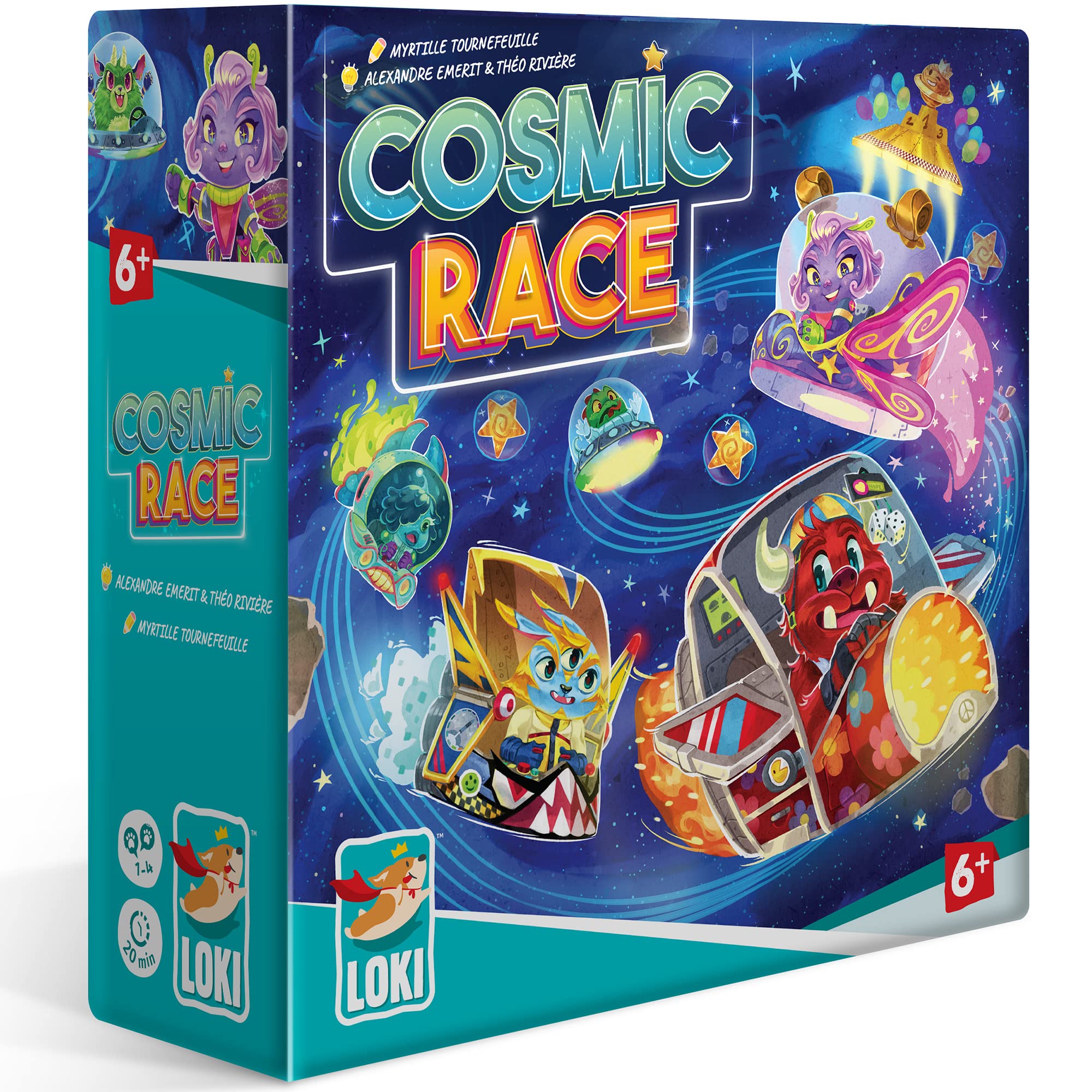 Loki Cosmic Race - Space Racing Card Game, Kids & Family, Ages 6+, 1-4 Players, 20 Min
