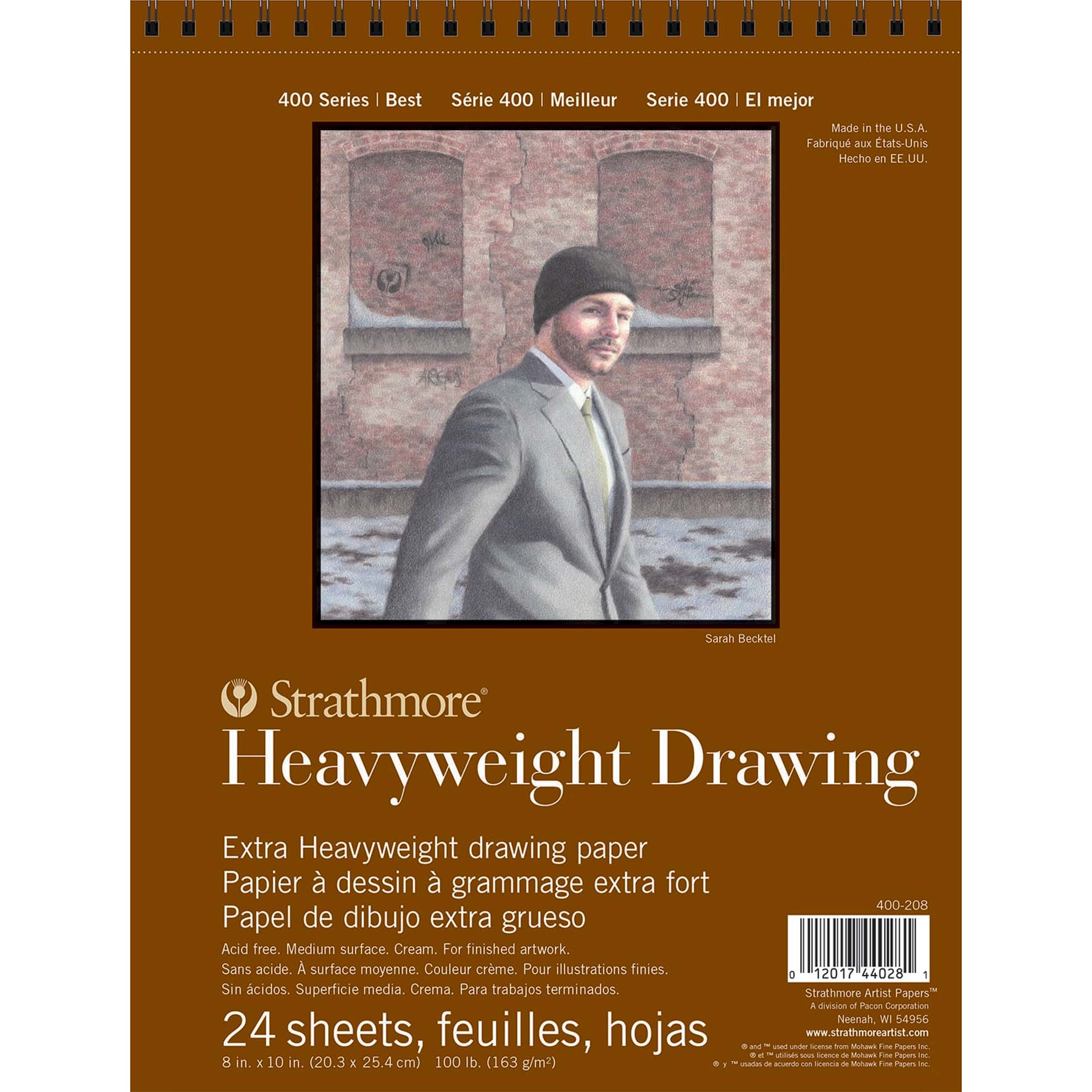 400 Series Drawing Paper Pad, Top Wire Binding, 24 Sheet, 8x10 inch, 1 Count