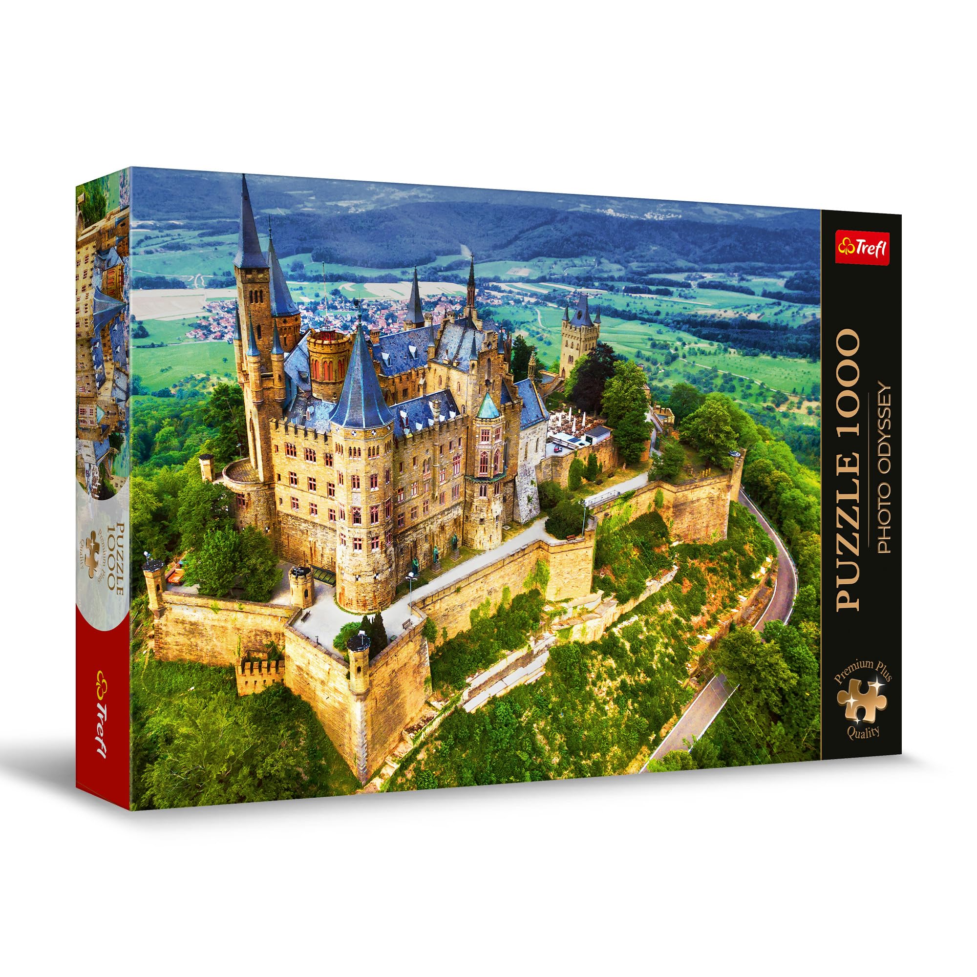 Trefl Hohenzollern Castle, Germany 1000 Jigsaw Puzzle Premium Plus Photo Odyssey 27"x19" Unique Photographic Series, Perfect Matching of Elements, for Adults and Children from 14 Years Old