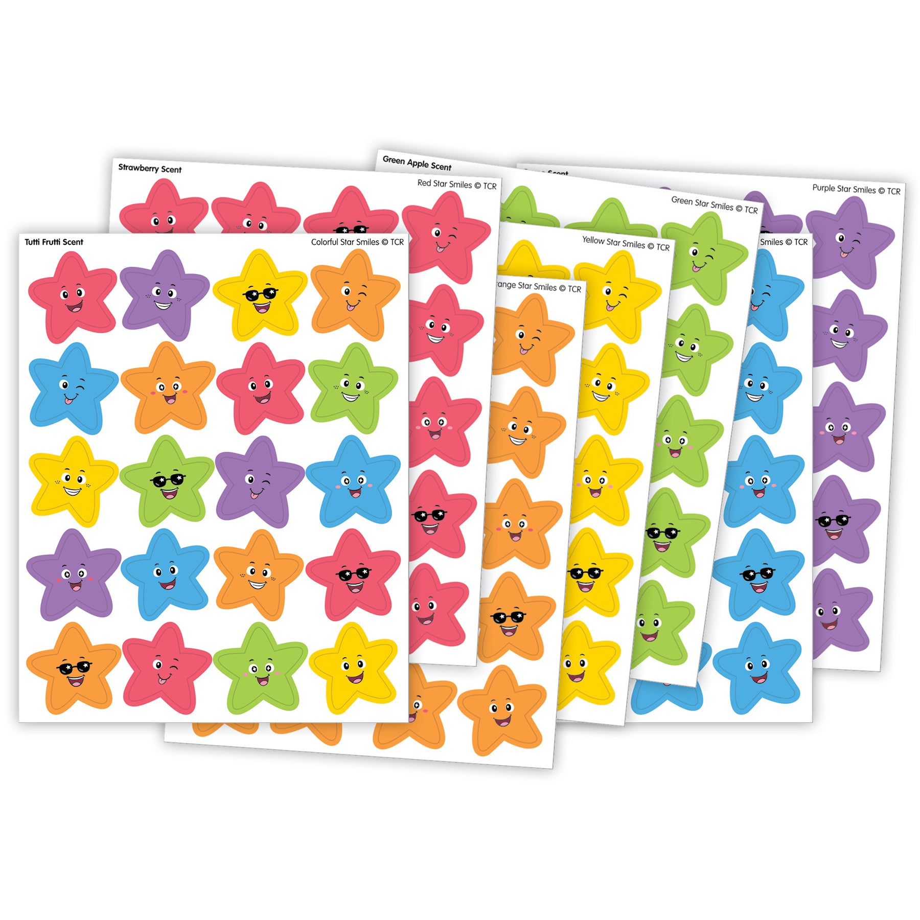 Colorful Star Smiles Smelly Stickers Variety Pack
