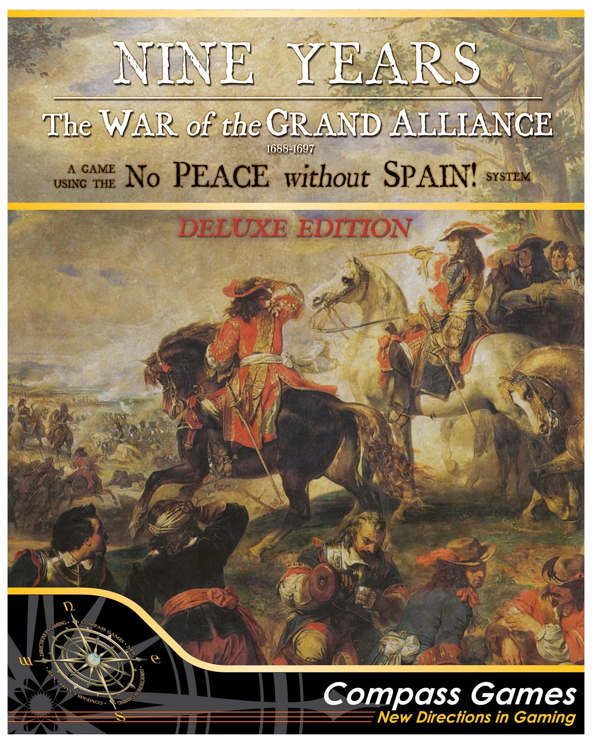 Compass Games Nine Years: War of The Grand Alliance, Deluxe Edition Board Game, for Adults 18+
