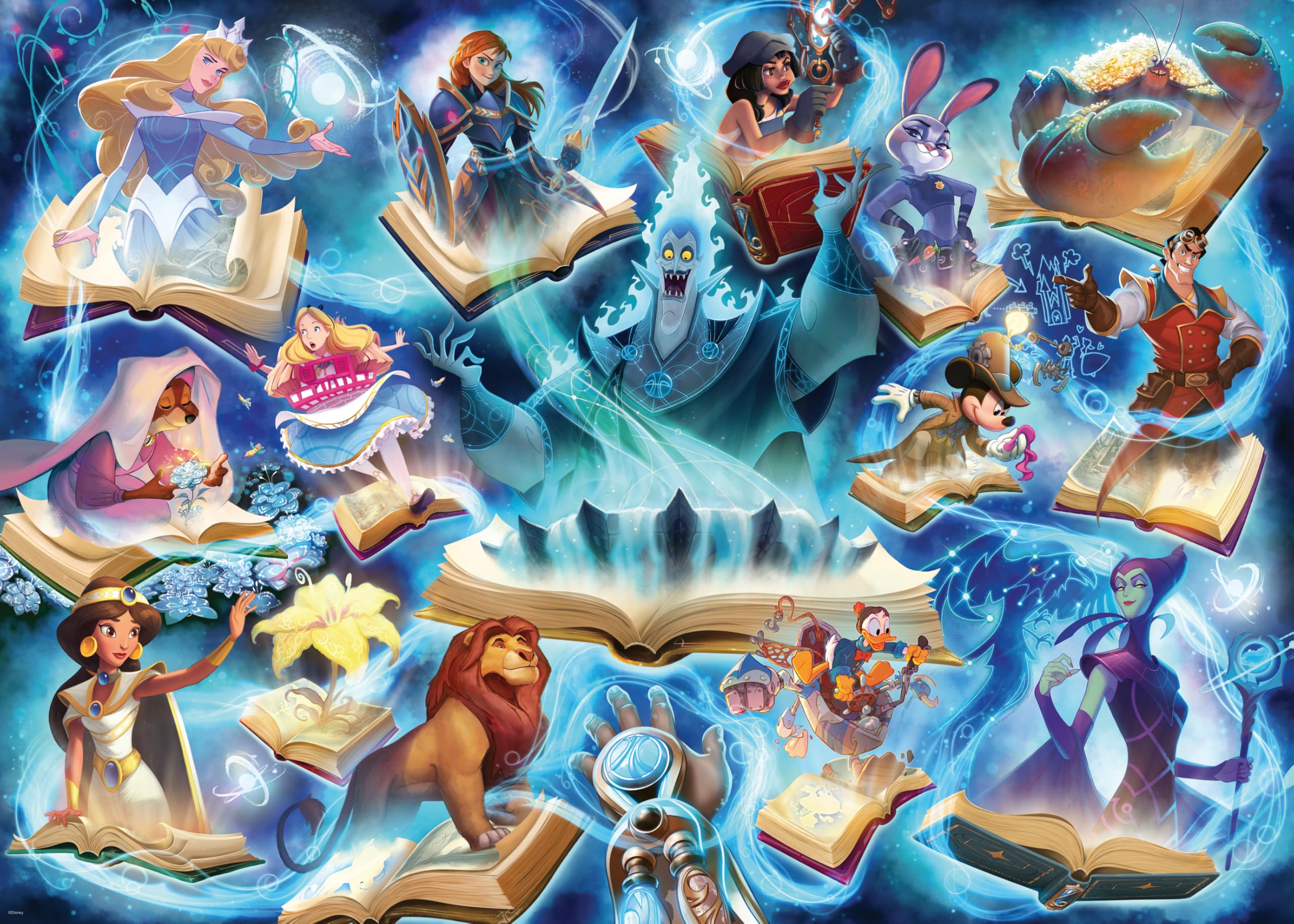 Ravensburger Disney Lorcana - Glimmers of The Realm: Sapphire 1000 Piece Jigsaw Puzzle | Premium Quality Made in Europe | FSC Certified Materials