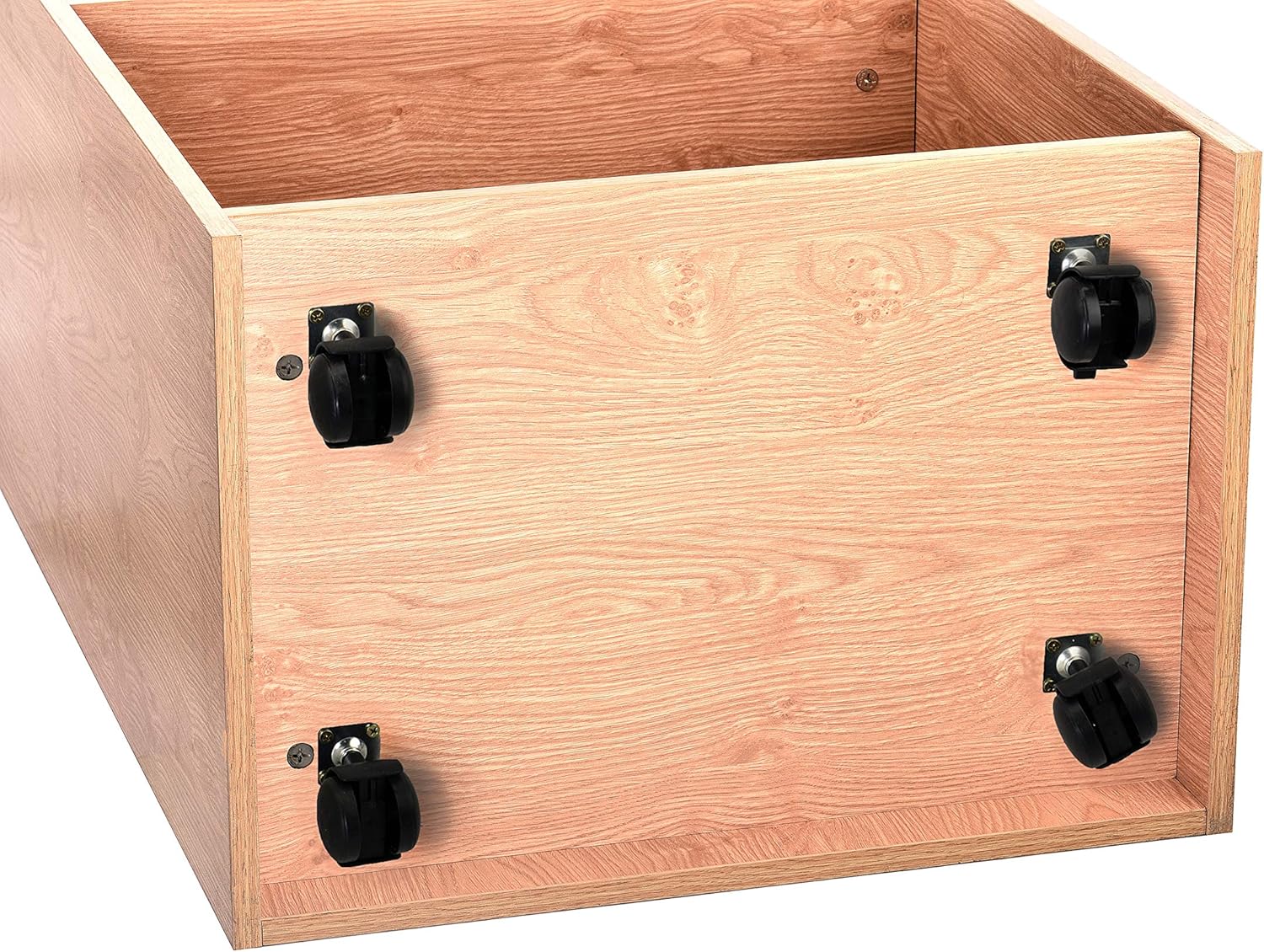 Medium Oak Mobile Presentation Lectern Stand with Shelves with Black Cover