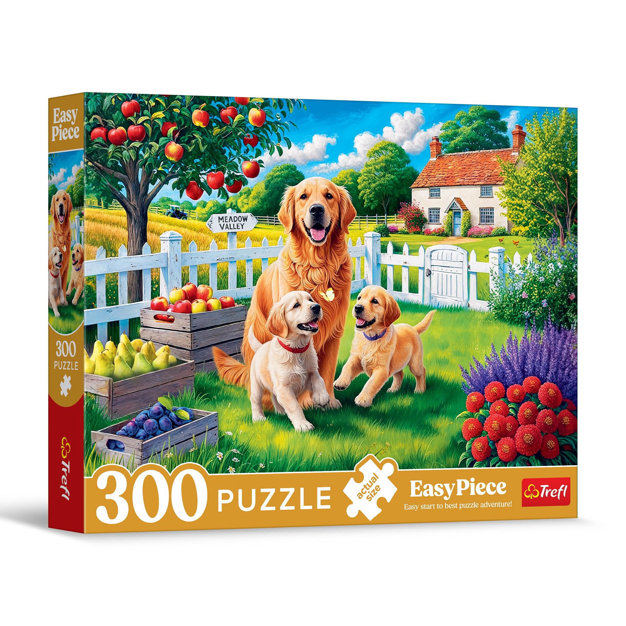Trefl - Puzzle EasyPiece: Dogs in The Countryside - 300 Pieces - Large Pieces, Easy Puzzle, for Adults and Children Aged 10 and Older