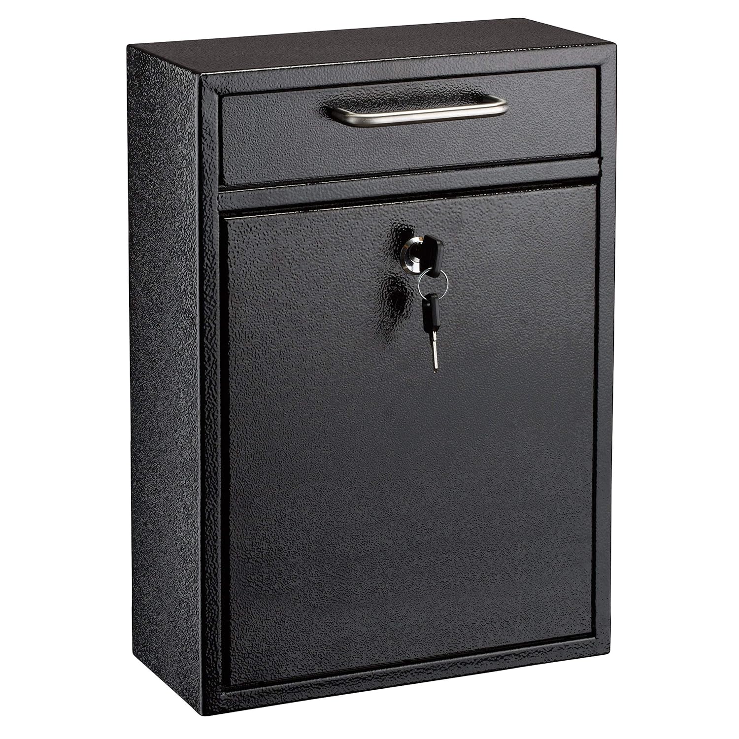 Large Ultimate Black Drop Box Wall Mounted Mail Box with Suggestion Cards