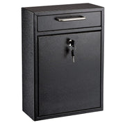 Large Ultimate Black Drop Box Wall Mounted Mail Box with Suggestion Cards