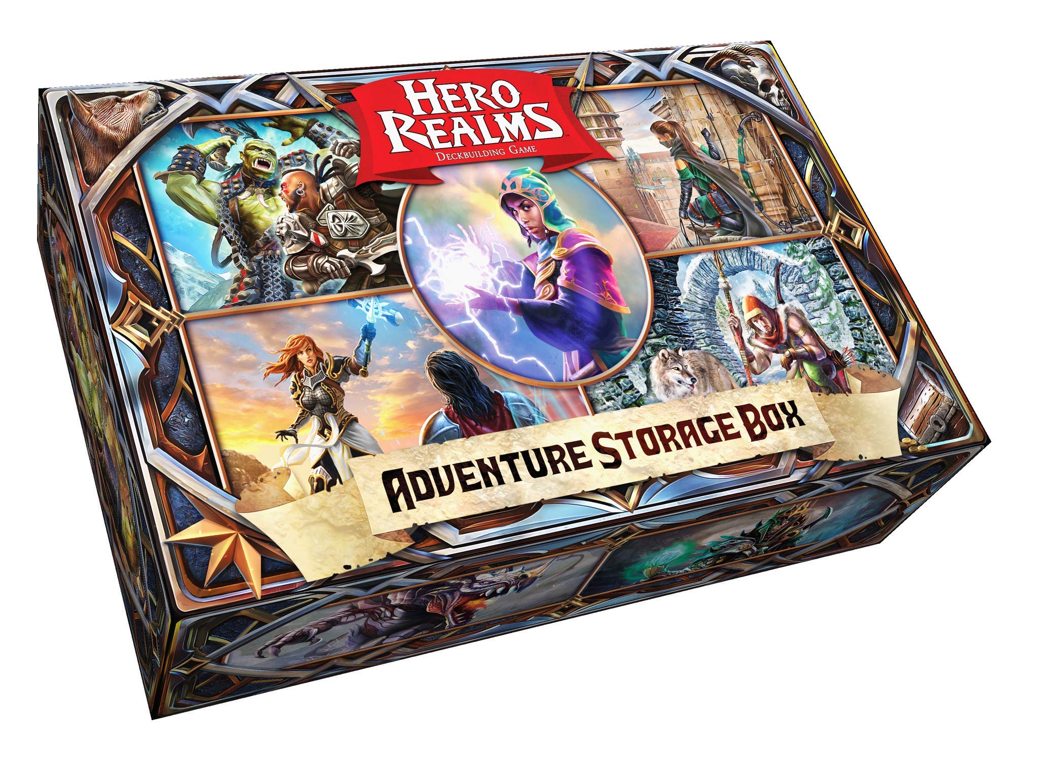Hero Realms Adventure Storage Box – Card Deck Box - Durable and Sturdy - Compatible with Hero Realms Deck Building Game , Blue