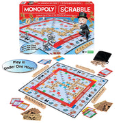 Monopoly Scrabble Game, Play in Under ONE Hour, Score Your Scrabble Word - Move Your Token, By Winning Moves Games USA, Mash-Up of 2 of the World's Greatest Games, 2 to 4 Players Ages 8+ (1250)