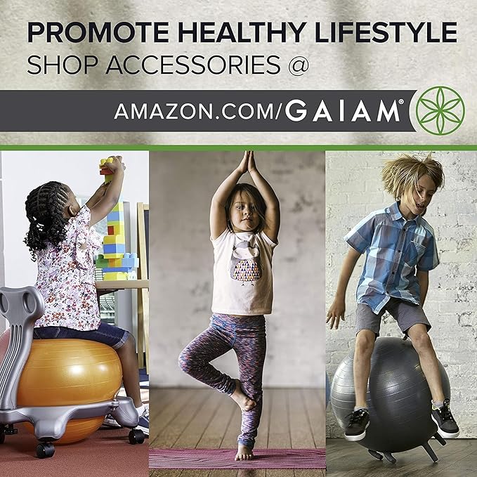Gaiam Kids Yoga Mat Exercise Mat, Yoga for Kids with Fun Prints - Playtime for Babies, Active & Calm Toddlers and Young Children (60" L x 24" W x 3mm Thick) - Blue Rocket