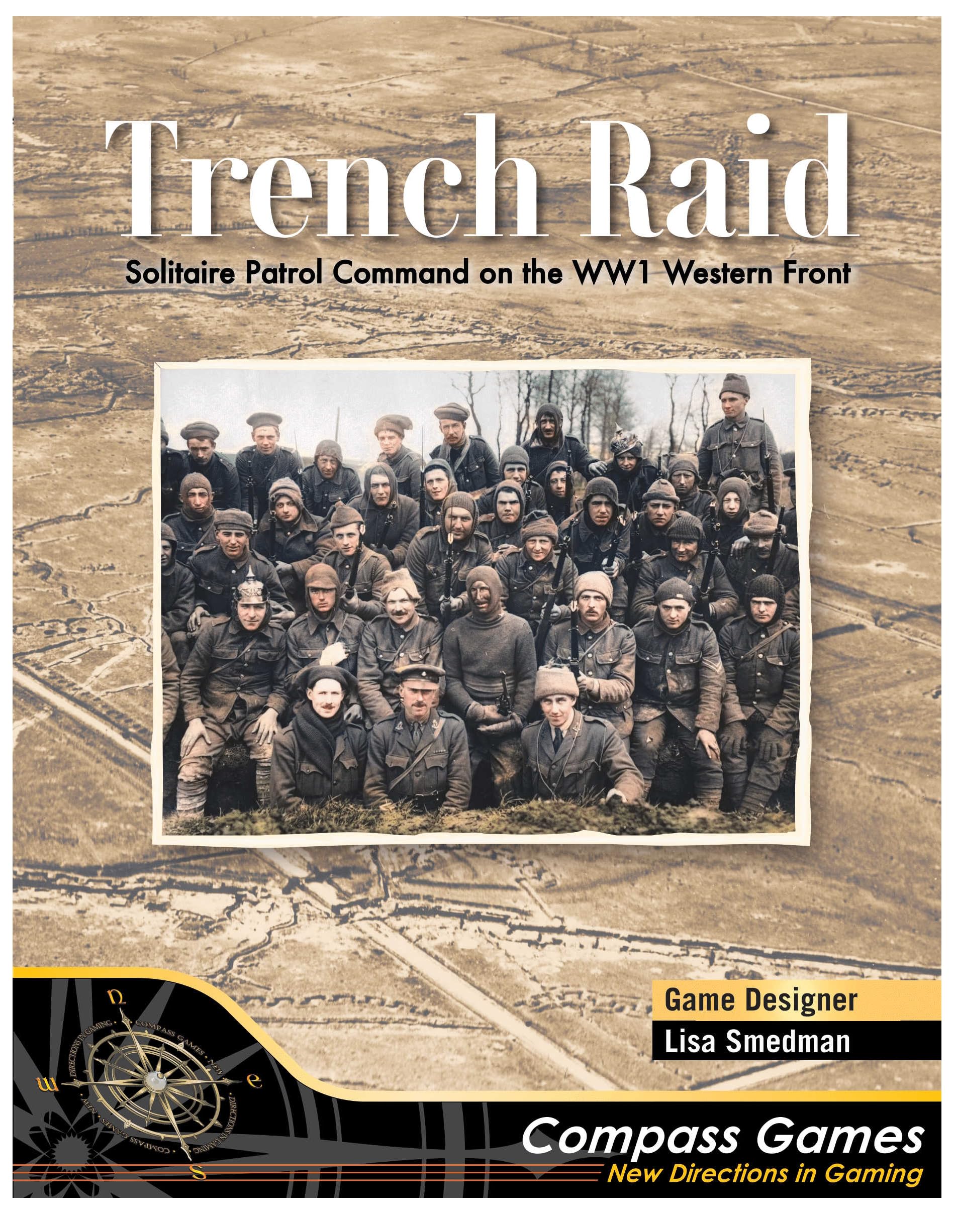 Compass Games Trench Raid, WW1 Western Front Solitaire Board Game, for Adults 18+