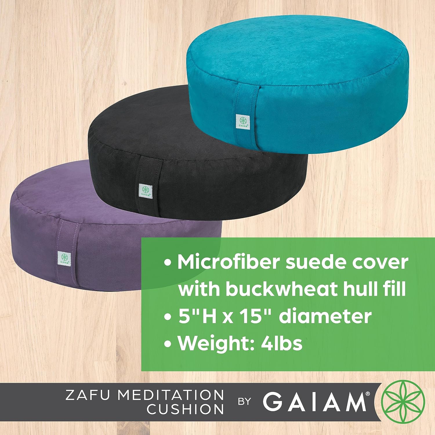 Gaiam Ergonomic Buckwheat - Zafu/Black
