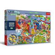 Trefl Spy Guy Lost Items: USA 500 Piece Jigsaw Puzzle 19"x13" Print, DIY Puzzle, Creative Fun, Classic Jigsaw for Adults and Children from 14 Years Old