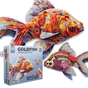 Goldfish Animal Anatomy Floor Puzzle | 100-Piece Double Sided Jigsaw Puzzle | Large-Sized, Over 4 Feet Scientifically Accurate Illustration - Fun and Educational Toy for Kids, Toddlers and Families