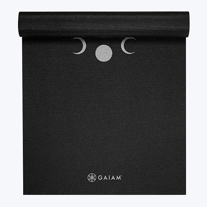 Premium 6mm Print Extra Thick Non Slip Exercise & Fitness Mat for All Types of Yoga, Pilates & Floor Workouts (68"L x 24"W x 6mm Thick) - New Moon