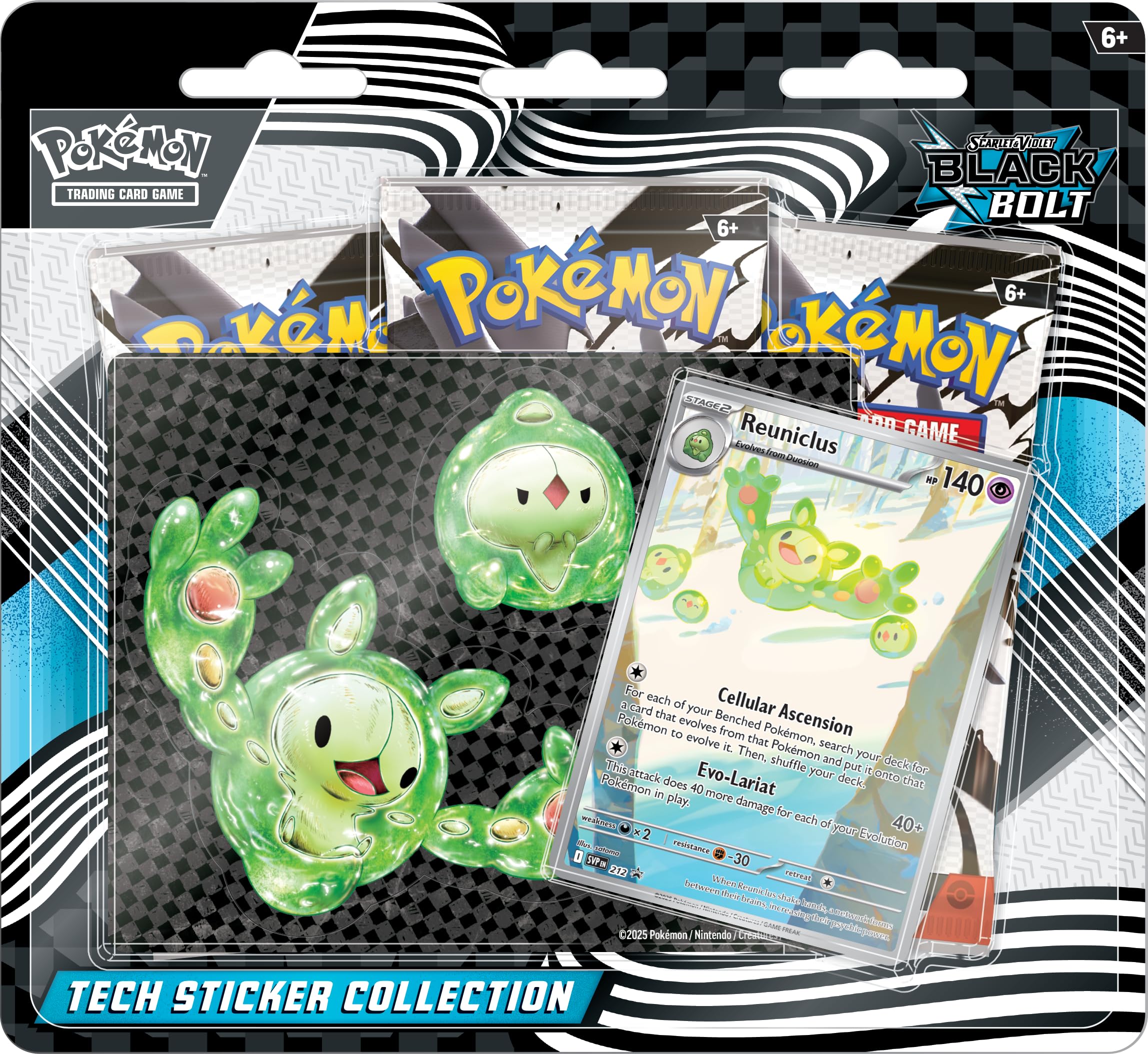 Pokemon TCG Scarlet & Violet 10.5 Black Bolt Tech Sticker Blister