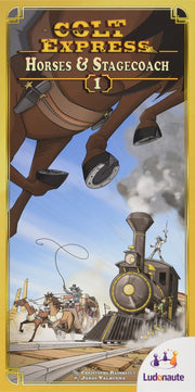 Colt Express Horses and Stagecoach Board Game EXPANSION Train Game, Programming Strategy Game, Wild West Adventure Game for Kids & Adults, Ages 10+, 2-6 Players, 40 Minute Playtime, Made by Ludonaute
