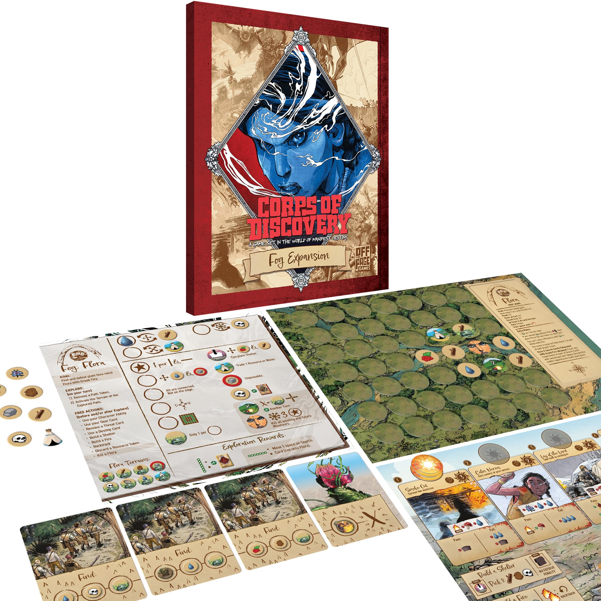 Corps of Discovery: Fog Expansion – Survival Challenge with Hidden Terrain Rules | 1–4 Players | Ages 14+
