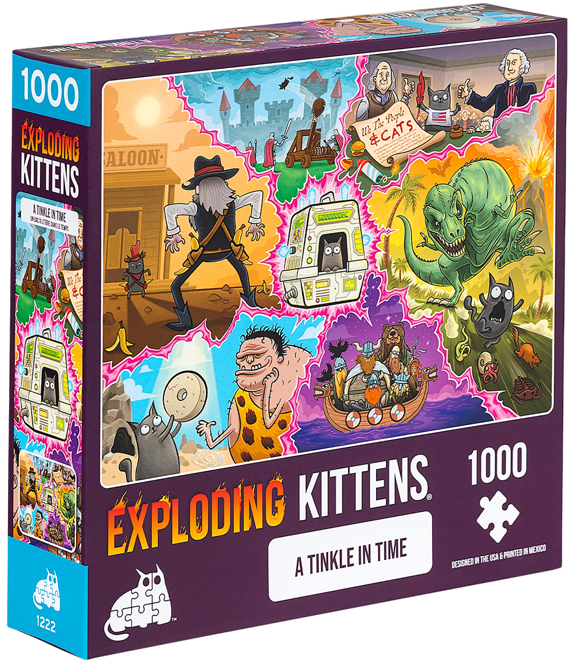 Tinkle in Time Jigsaw Puzzle by Exploding Kittens - 1000 Pieces Jigsaw Puzzle for Adults, Teens, and Kids - Cat Puzzle, Funny Puzzle, Art Puzzle