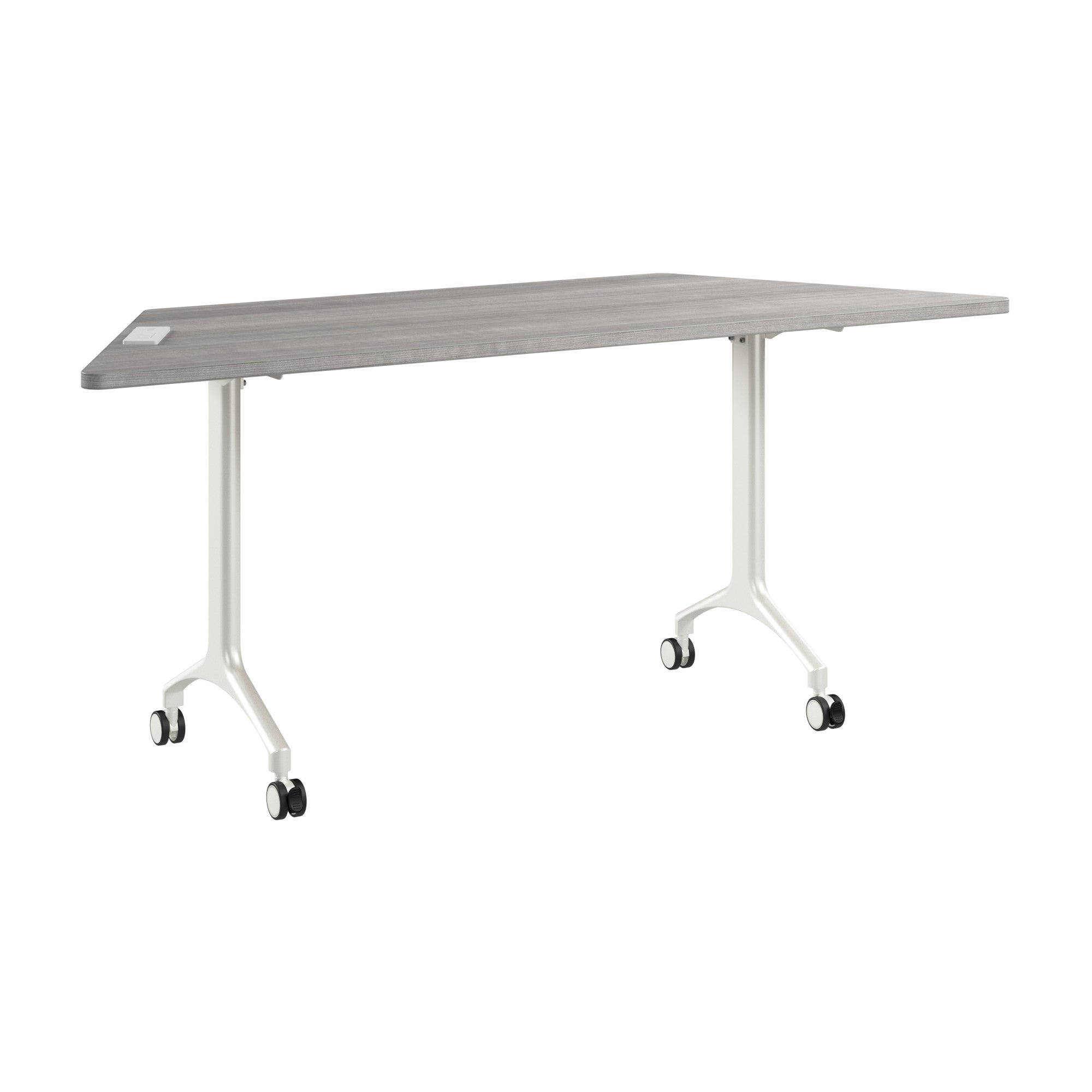 Bush Business Furniture Synergy 72-inch Trapezoid Modular Office Conference Table in Platinum Gray - 70.06" Width x 25.44" Depth x 29.62" Height