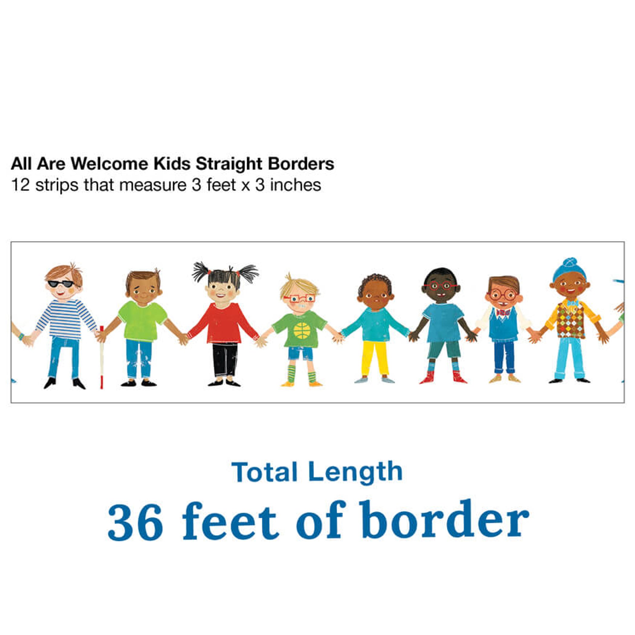 All Are Welcome Kids Straight Borders, 36 Feet