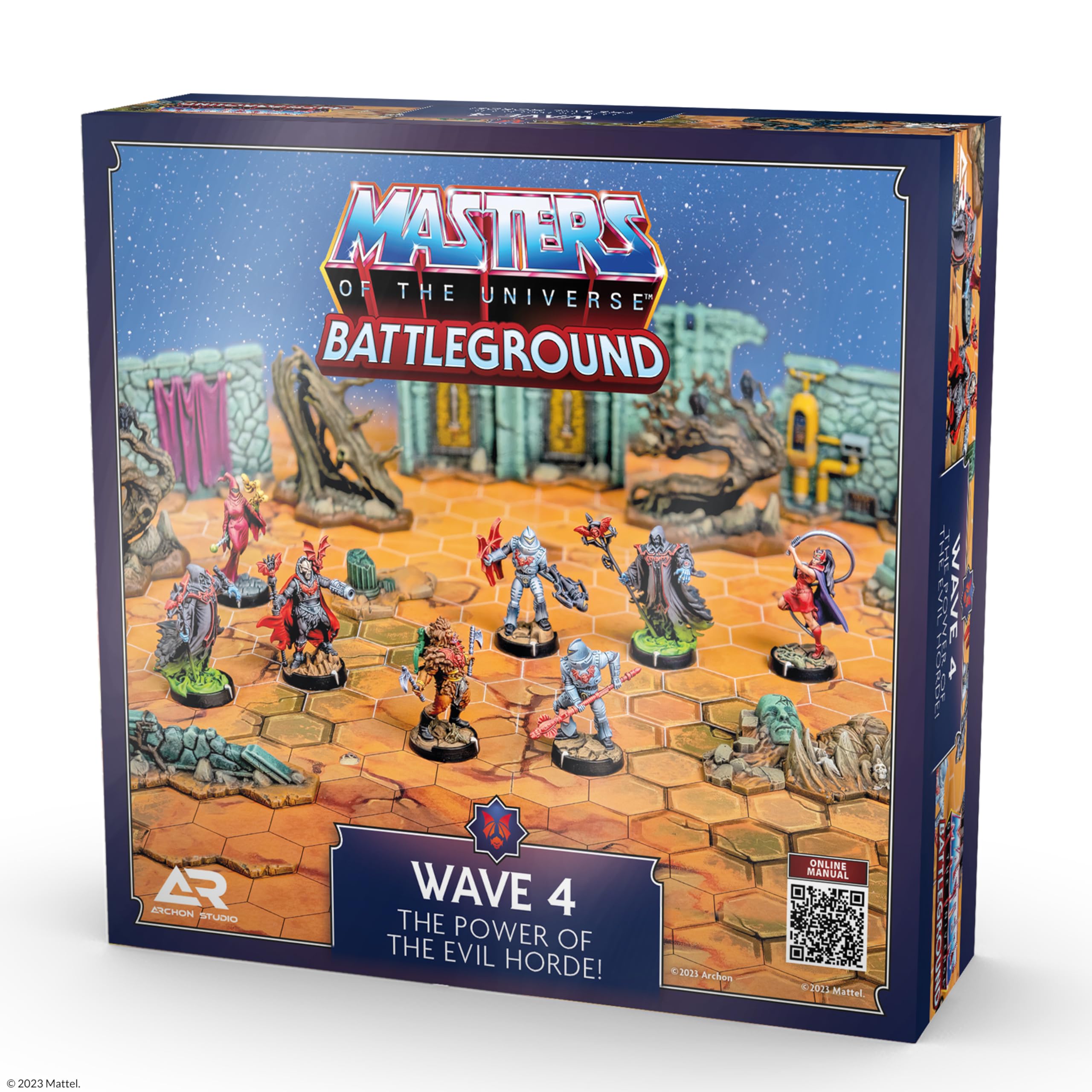 Masters of the Universe: Battleground RPG Wave 4 The Power of The Evil Horde Expansion Set - Includes 8 Miniatures of Real Motu Characters, Terrain and More - Ages 14 Years + - from Archon Studio