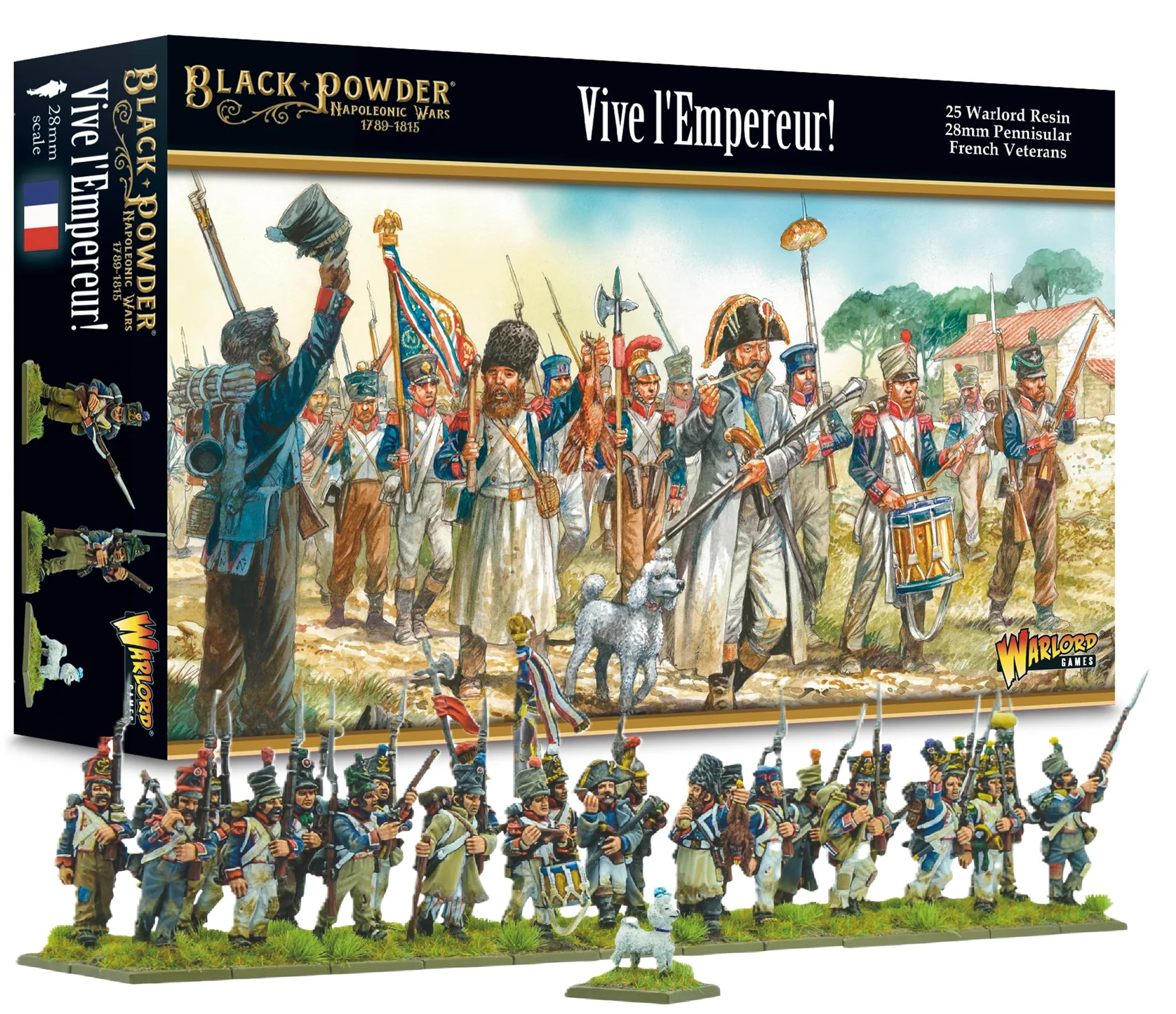 Warlord Games Vive L'Empereur! (French Peninsular Veterans) - 28mm Scale Miniatures for Black Powder Highly Detailed Napoleonic Era for Table-top Wargaming