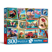 Trefl - Puzzle EasyPiece: Postage Stamps - 300 Pieces - Large Pieces, Easy Puzzle, for Adults and Children Aged 10 and Older