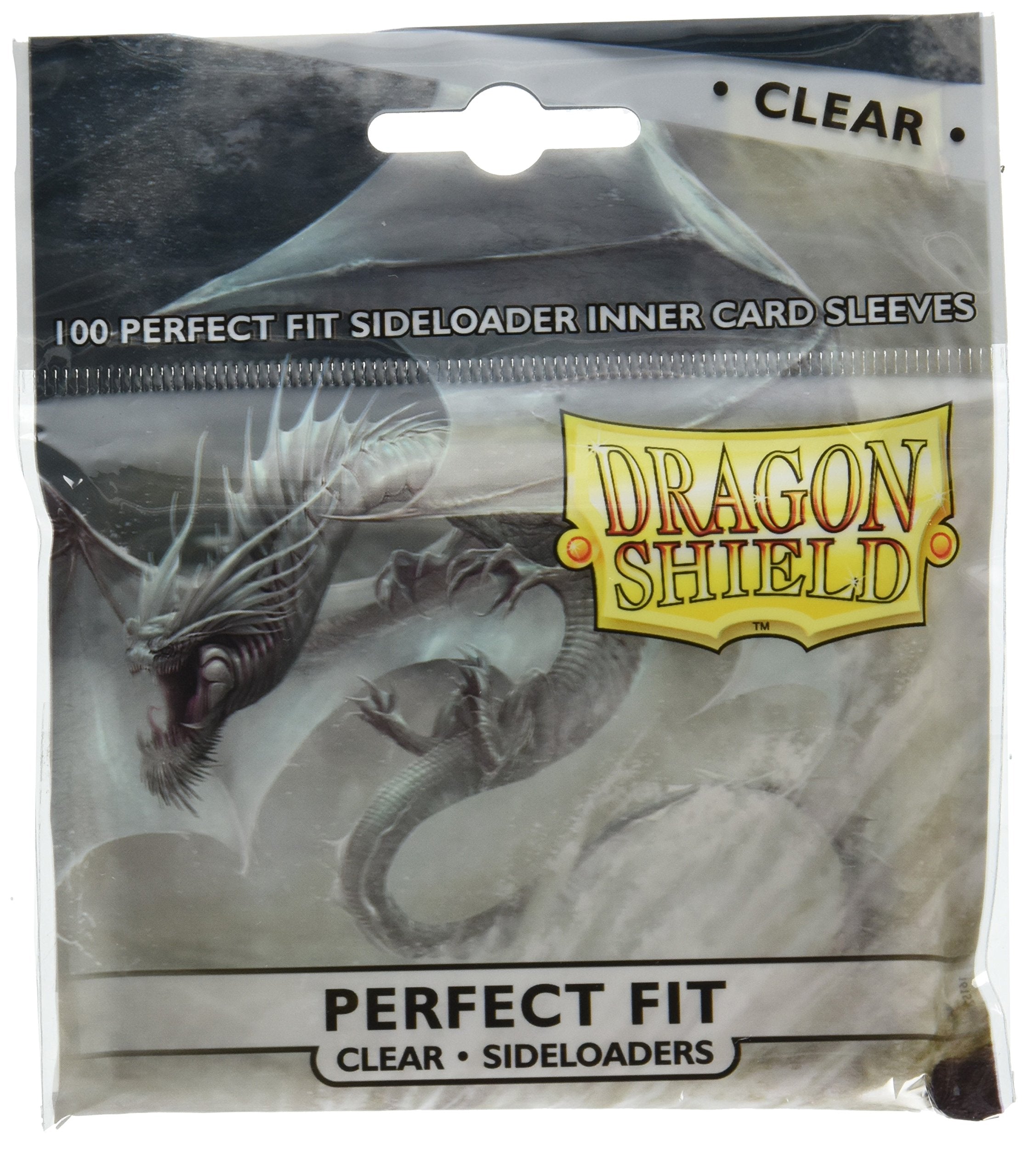 Dragon Shield Perfect Fit Sideloader Inner Card Sleeves Standard Size (100 CT) – PVC-Free Polypropylene Double-Sleeve Protection Compatible with Pokemon, One Piece & Magic The Gathering – Clear