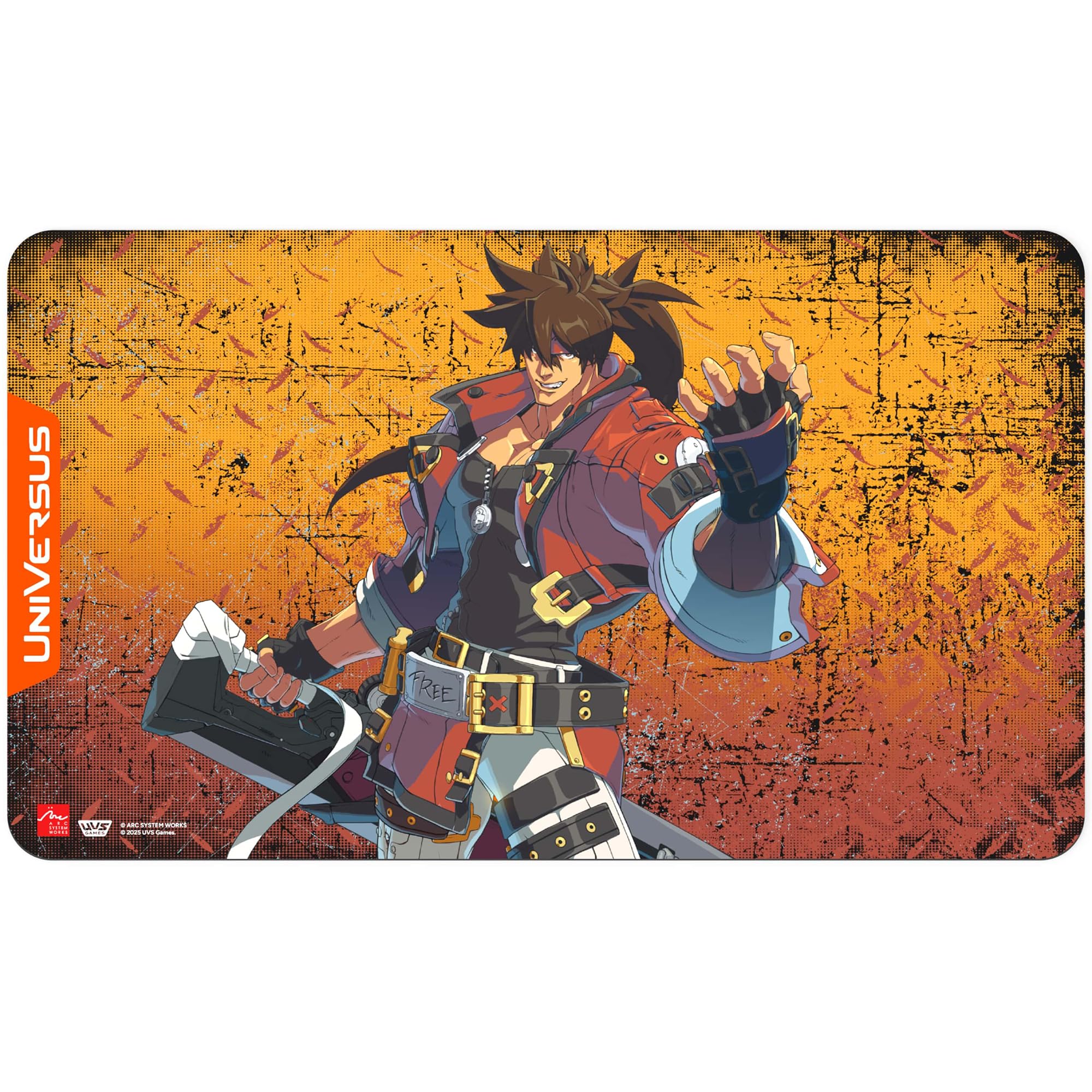 UniVersus: Guilty Gear - Strive - Playmat: Sol Badguy -24x14 Neoprene Mat, Exclusive Character Art, Tabletop Trading Card Game Accessory, Collectible